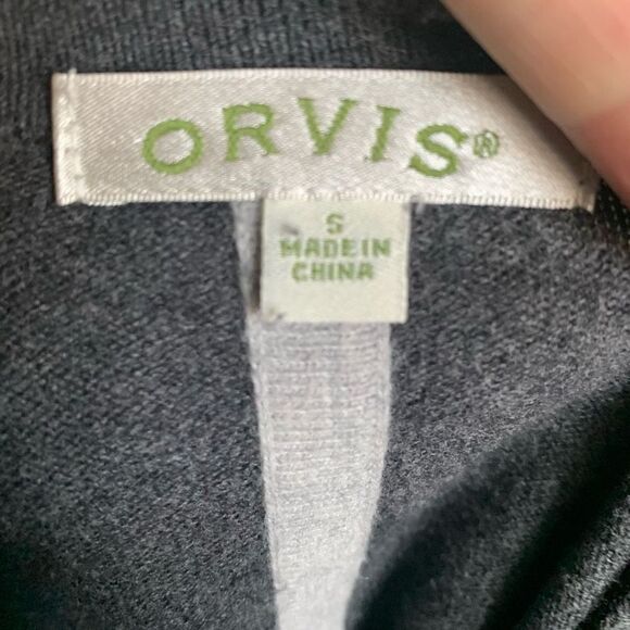 Orvis silk cotton & cashmere blend striped S pullover sweater - Picture 3 of 4